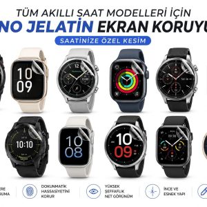 Tüm Akıllı Saat Modellerine Uyumlu Nano Jelatin Ekran Koruyucu