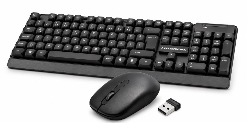 HADRON HD843 Kablosuz Klavye Mouse Seti 1600 DPI Siyah