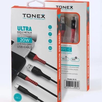 Tonex 3.4A 20W Usb To Type-C 20W Hızlı Usb Kablo – M-12