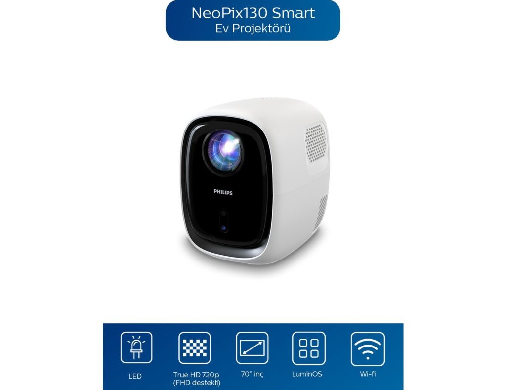 Philips Neopix 130 NPX WİFİ Smart Akıllı Projeksiyon (Philips Türkiye Garantili)